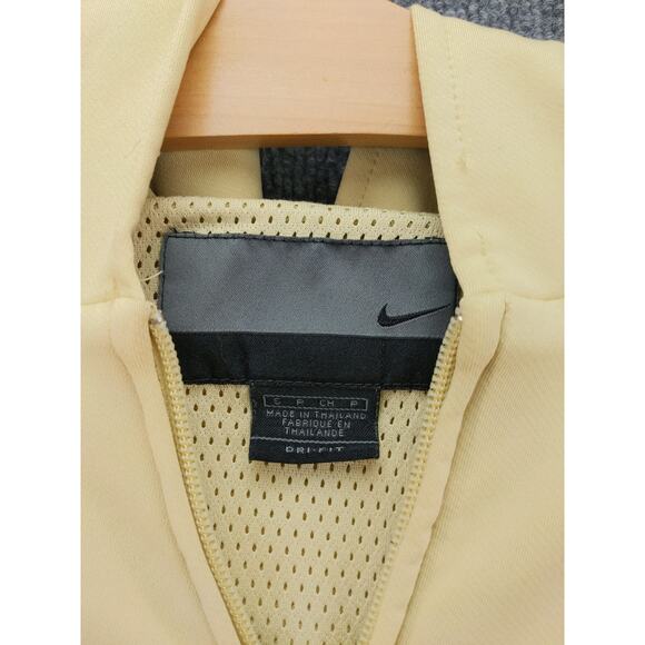 Nike Drifit Full Zip Hoodie Jacket Size Small Tan Gold Embroidered Swoosh - Picture 10 of 14